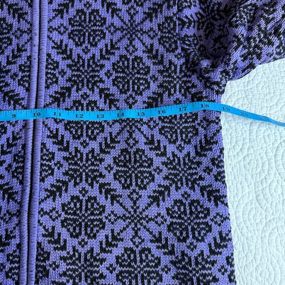 L.L. Bean Vintage Women’s Cotton Nordic Sweater Snowflake cottagecore size M - Picture 3 of 7